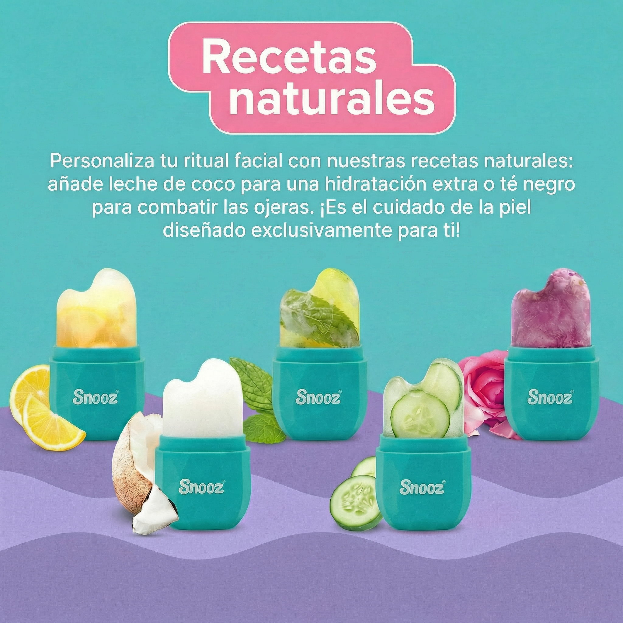 Molde De Hielo Facial Con Forma Gua Sha Masajeador Skincare - Calipso