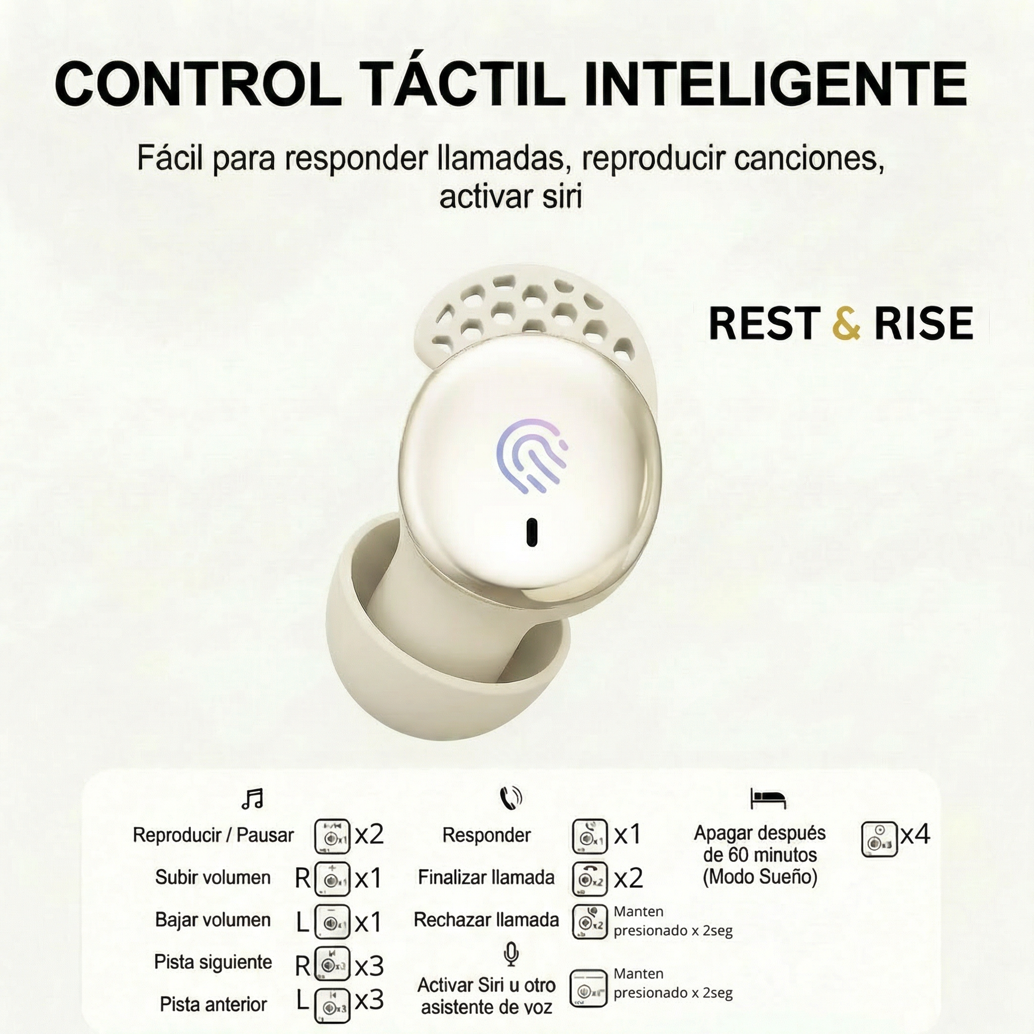 Audífonos Sweet Dreams para dormir de lado - Blanco