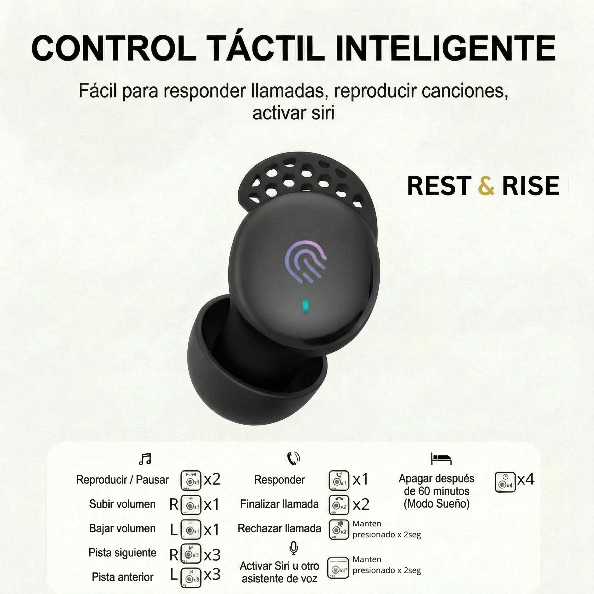 Audífonos Sweet Dreams para dormir de lado - Negro