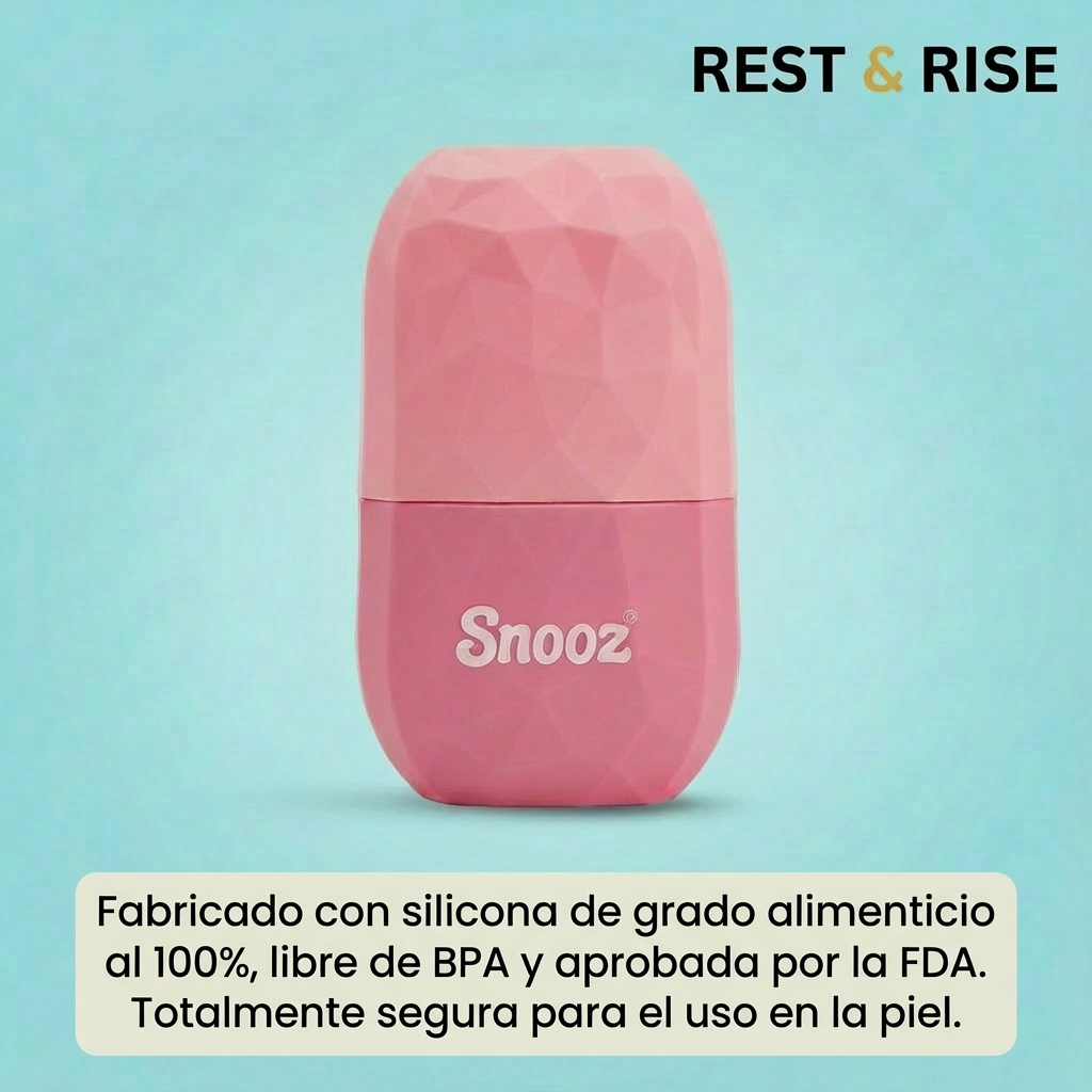 Molde De Hielo Facial Con Forma Gua Sha Masajeador Skincare - Rosado