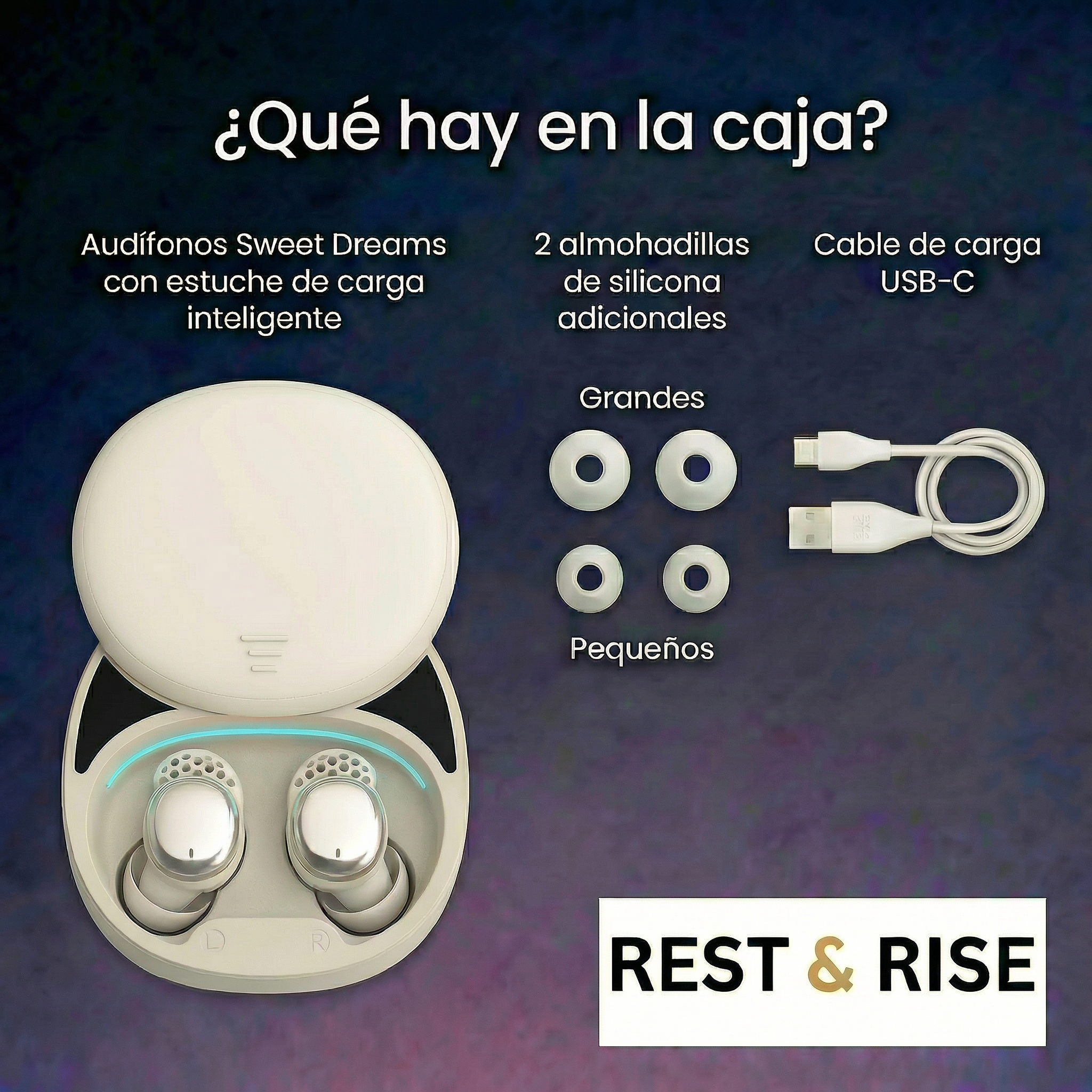 Audífonos Sweet Dreams para dormir de lado - Blanco