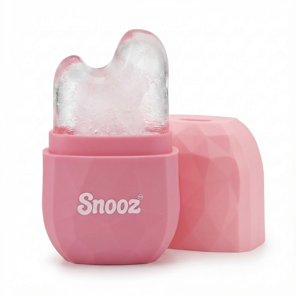 Molde De Hielo Facial Con Forma Gua Sha Masajeador Skincare - Rosado