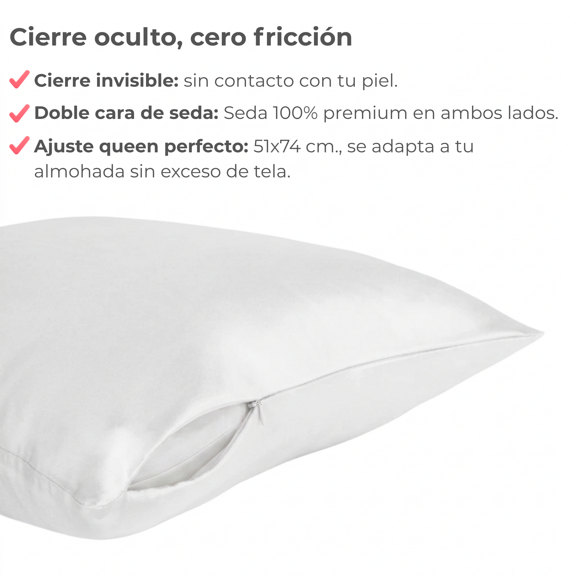 Funda de Seda Premium para Almohada • Niebla Andina