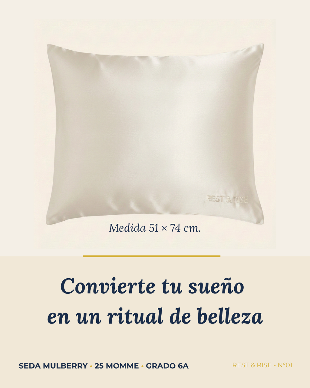 Funda de Seda Premium para Almohada • Niebla Andina