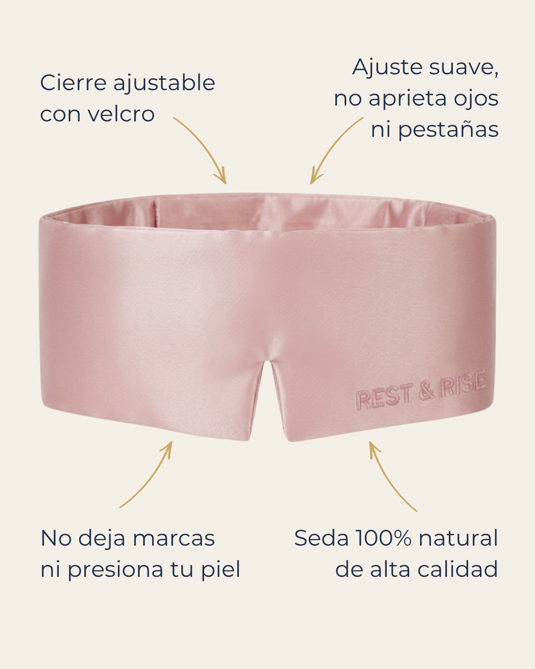 Antifaz de Seda • Rosa Atardecer