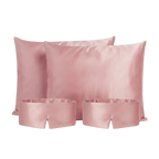 Set de seda: 2 fundas y 2 antifaces Rosa Atardecer - Rest & Rise