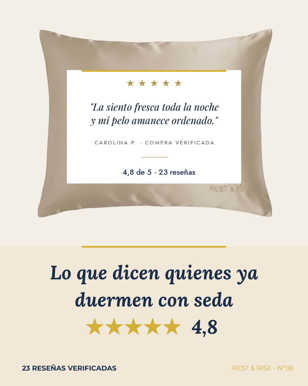Funda de Seda Premium para Almohada • Arena del Desierto