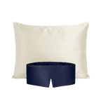 Set de seda: funda Niebla Andina y antifaz Mar Profundo - Rest & Rise