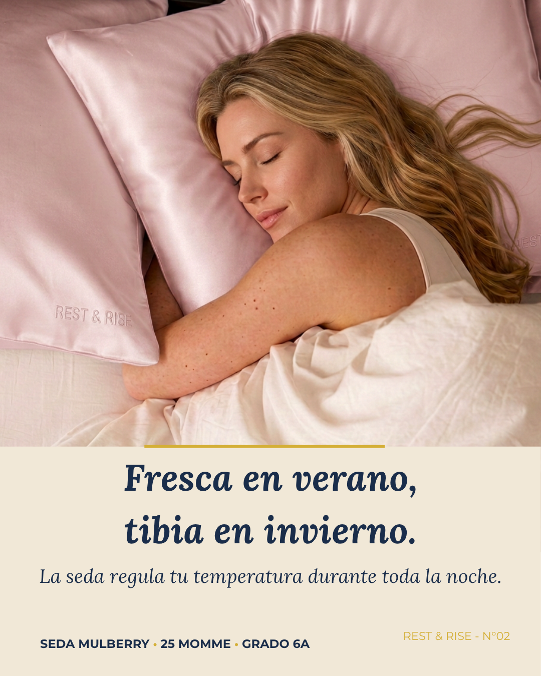 Funda de Seda Premium para Almohada • Rosa Atardecer