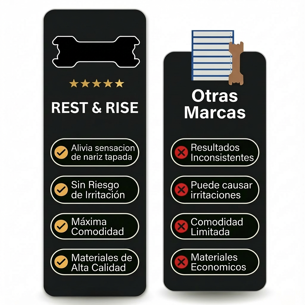 Tiras Nasales Antironquidos Rest & Rise – Pack 30u para Sueño y Deporte