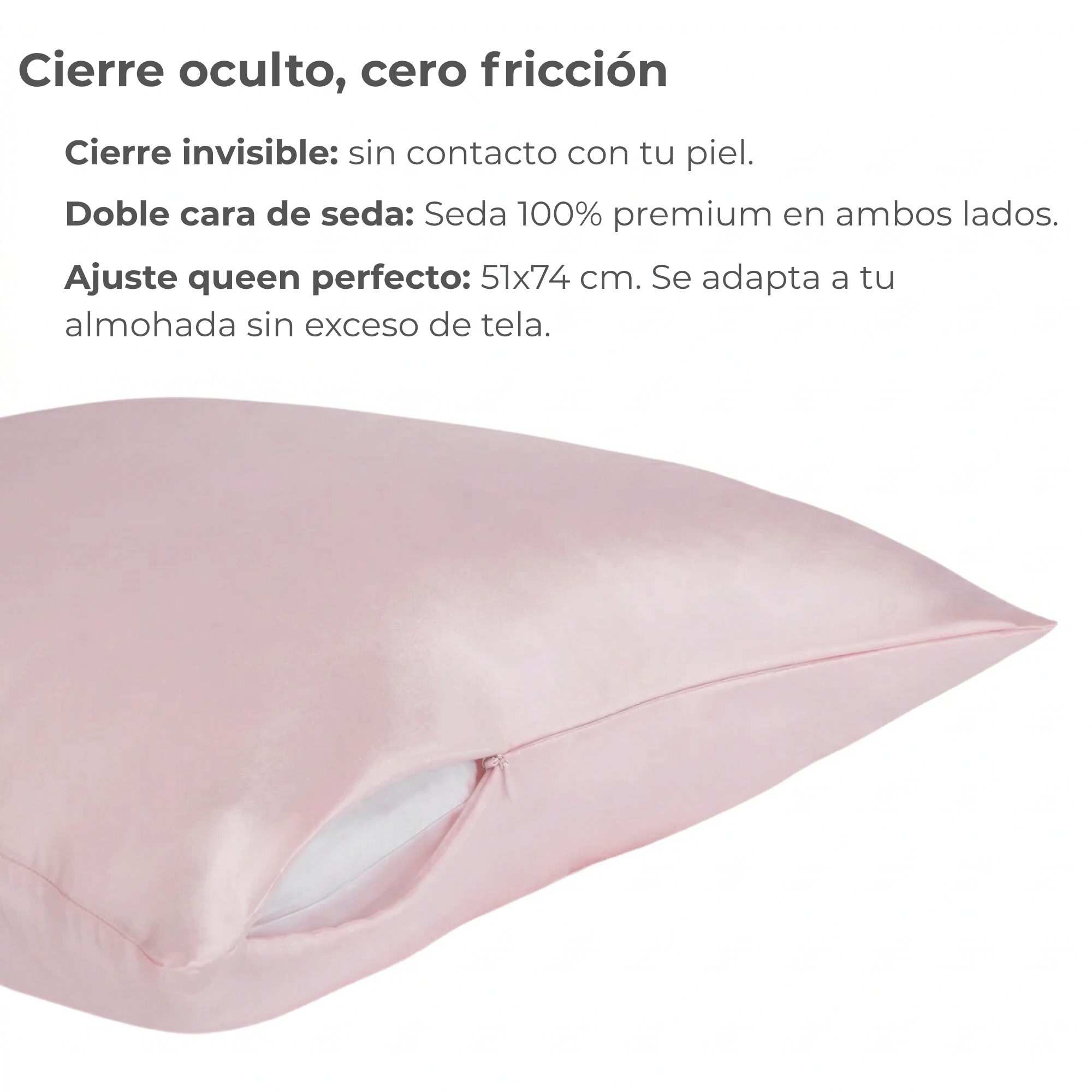 Funda de Seda Premium para Almohada • Rosa Atardecer
