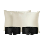 Set de seda: 2 fundas Niebla Andina y 2 antifaces Noche Oscura - Rest & Rise