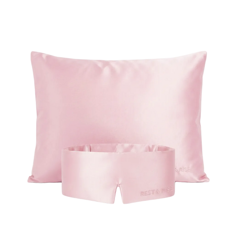Set de seda: funda y antifaz Rosa Atardecer - Rest & Rise